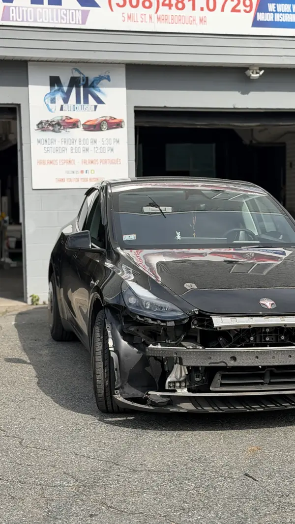 Luxury sedan after paint refinish and polish